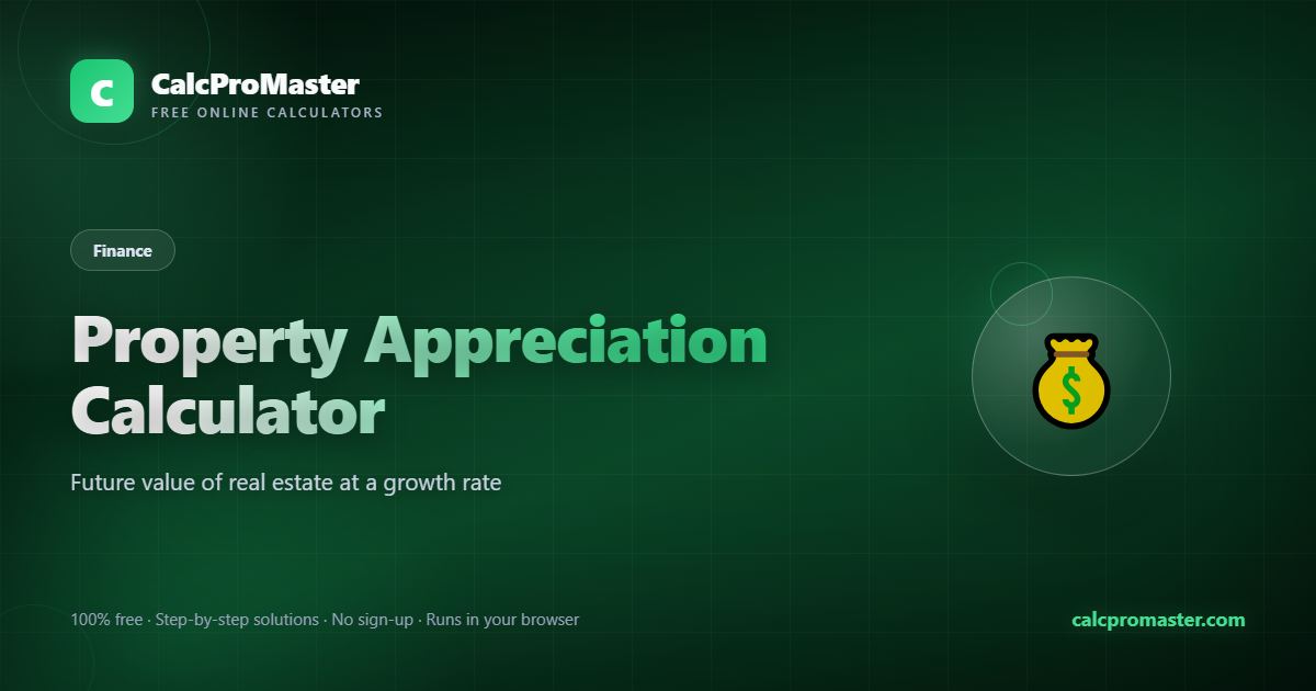 Property Appreciation Calculator calculator — free online tool