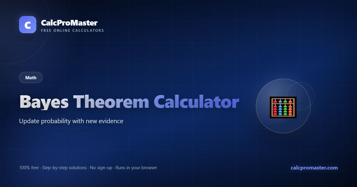 Bayes Theorem Calculator calculator — free online tool