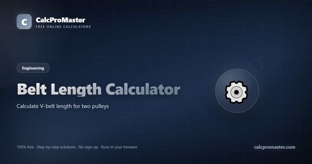 Belt Length Calculator calculator — free online tool