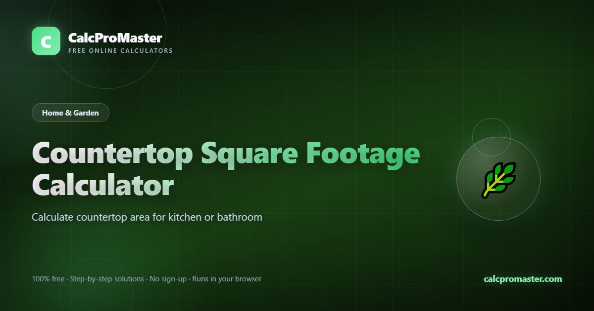Countertop Square Footage Calculator calculator — free online tool
