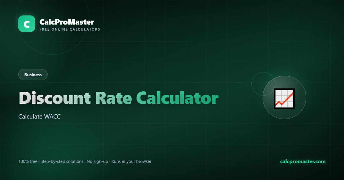 Discount Rate Calculator calculator — free online tool