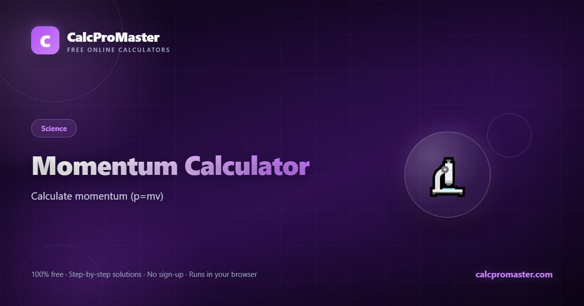 Momentum Calculator calculator — free online tool