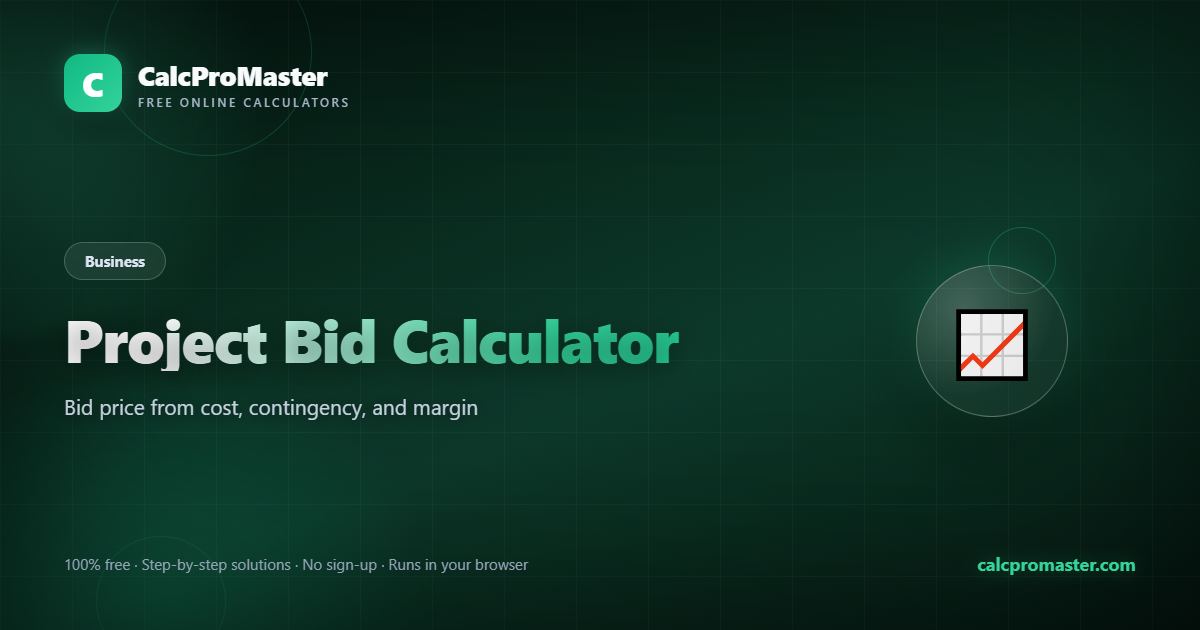 Project Bid Calculator calculator — free online tool