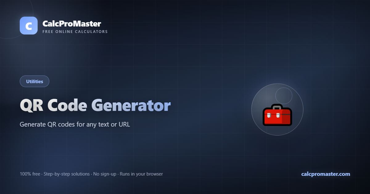 QR Code Generator calculator — free online tool