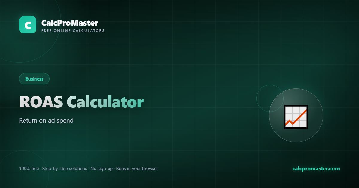 ROAS Calculator calculator — free online tool