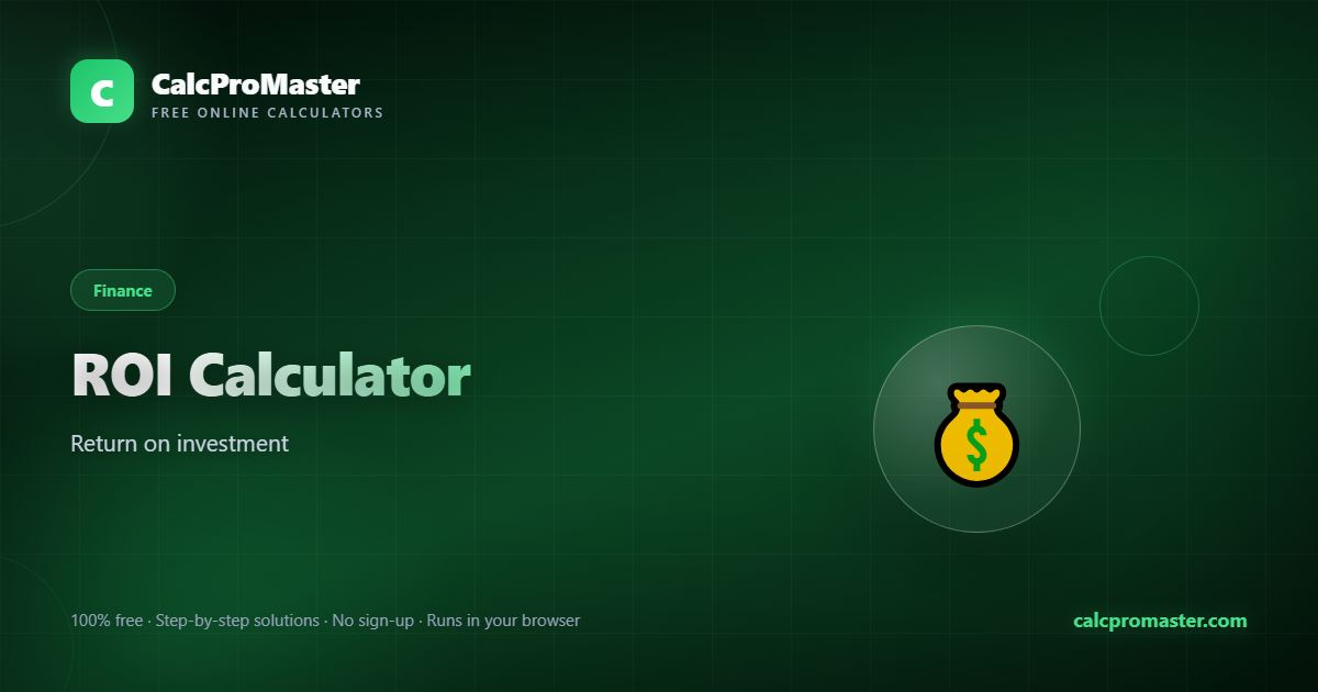 ROI Calculator calculator — free online tool
