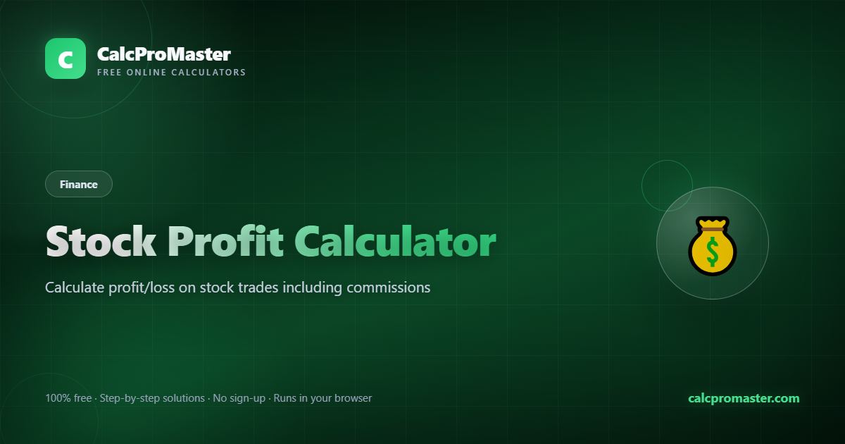 Stock Profit Calculator calculator — free online tool
